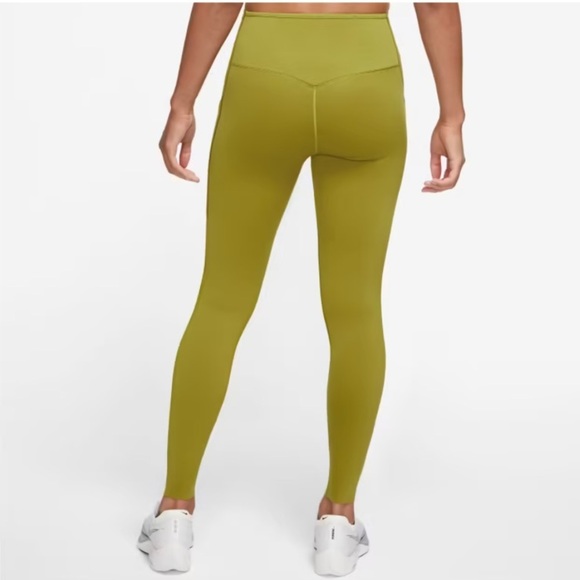Nike Dri Fit Running Tight NWT High Rise Legging Women’s Green Chartreuse - Picture 9 of 9